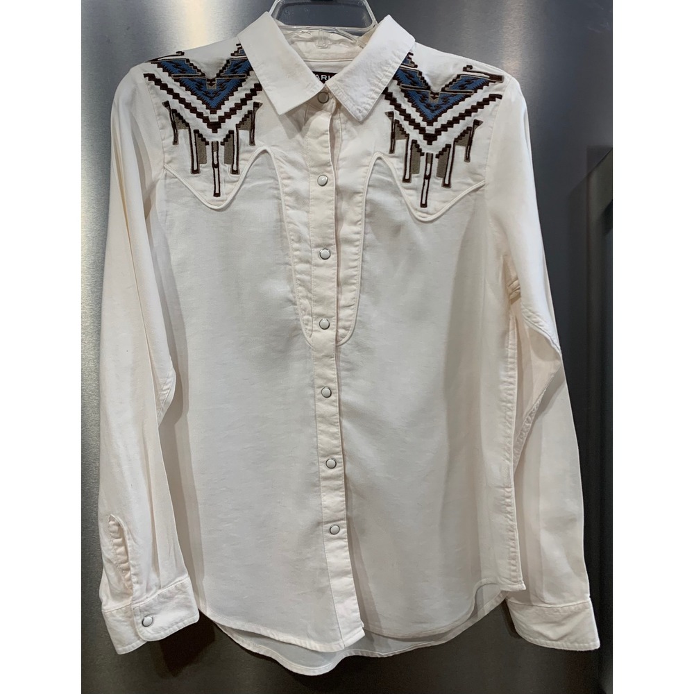 Ariat Chimayo Western Snap Boho Revival Vintage Inspired Embroidered Shirt M